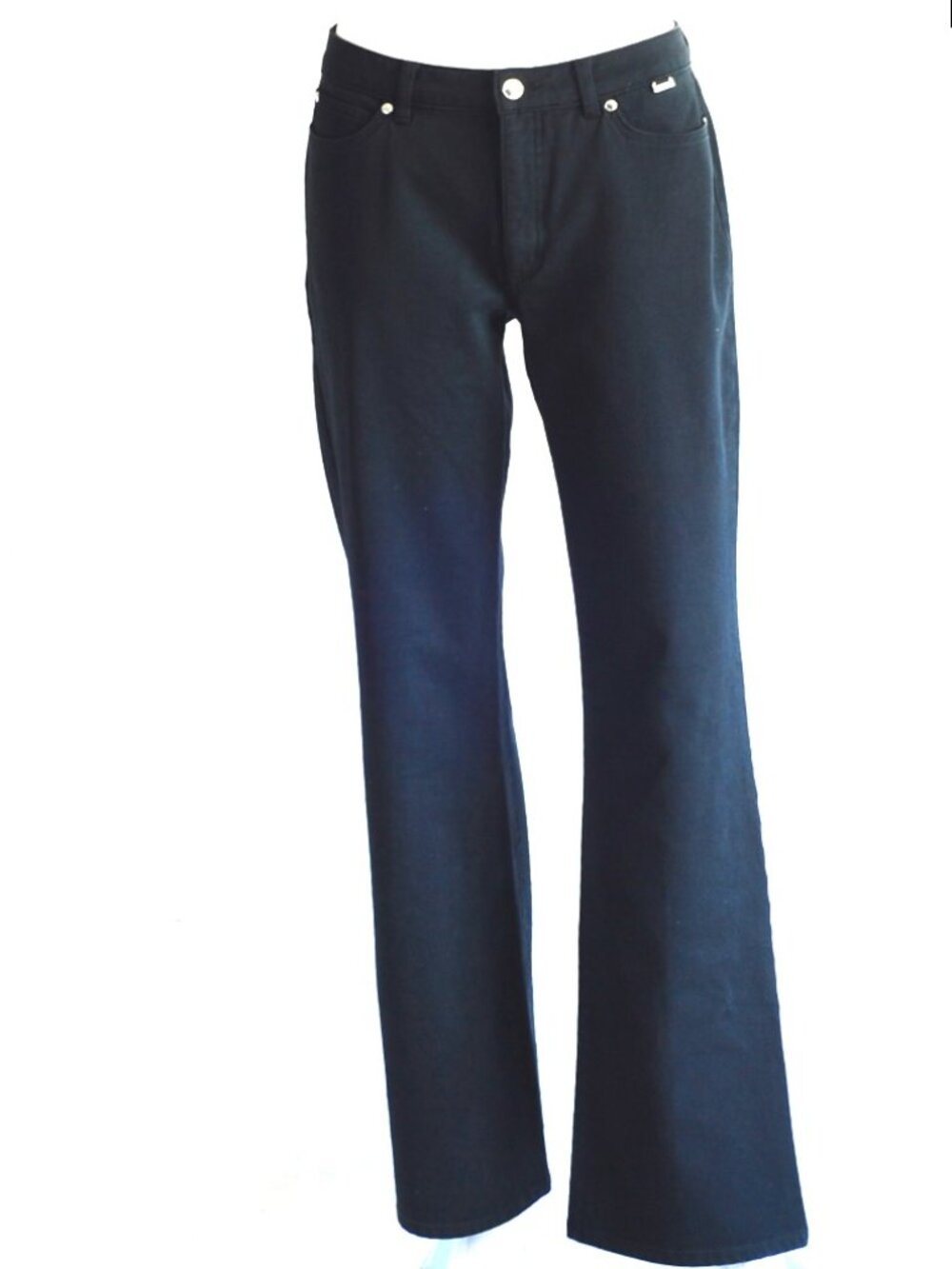 Escada Sport Y2K Boot Cut Mid Rise Black Denim Jeans - Italy